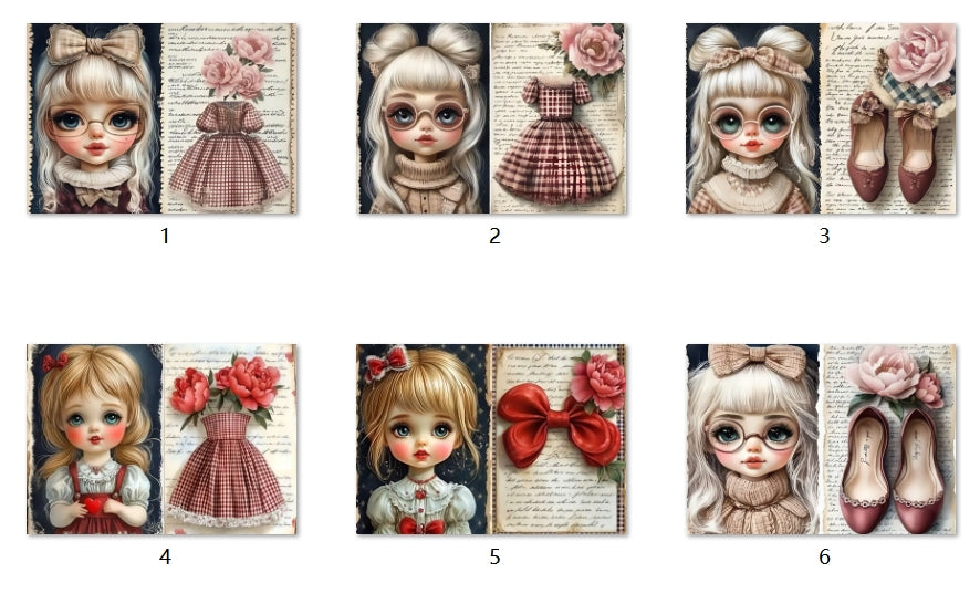 B264-B273 background paper B267 6pcs (A5 size)