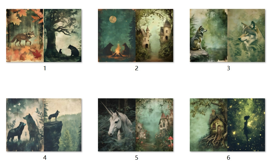 B264-B273 background paper B271 6pcs (A5 size)