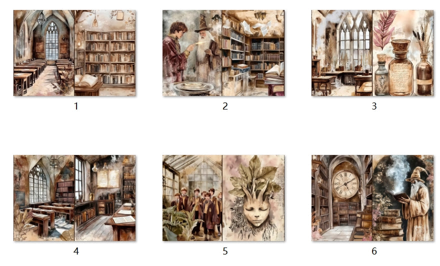 B264-B273 background paper B272 6pcs (A5 size)