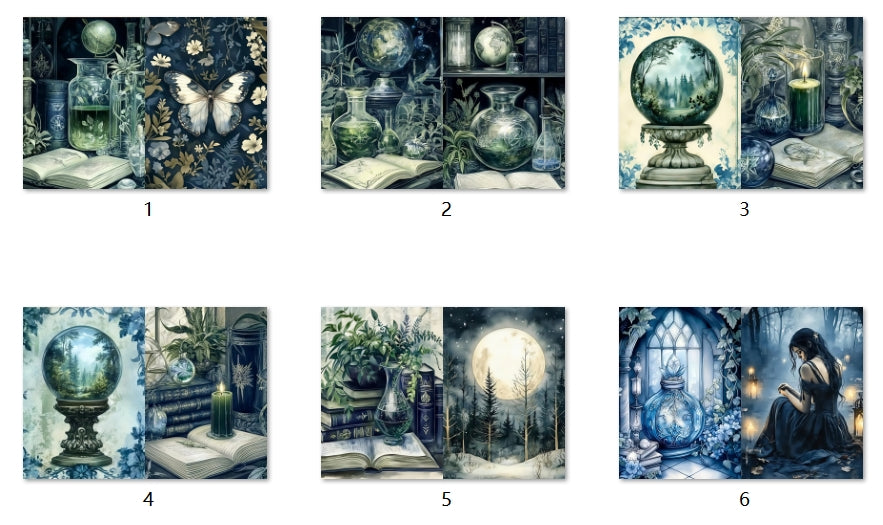 B264-B273 background paper B273 6pcs (A5 size)