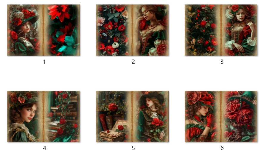 B274-B283 background paper B277 6pcs (A5 size)