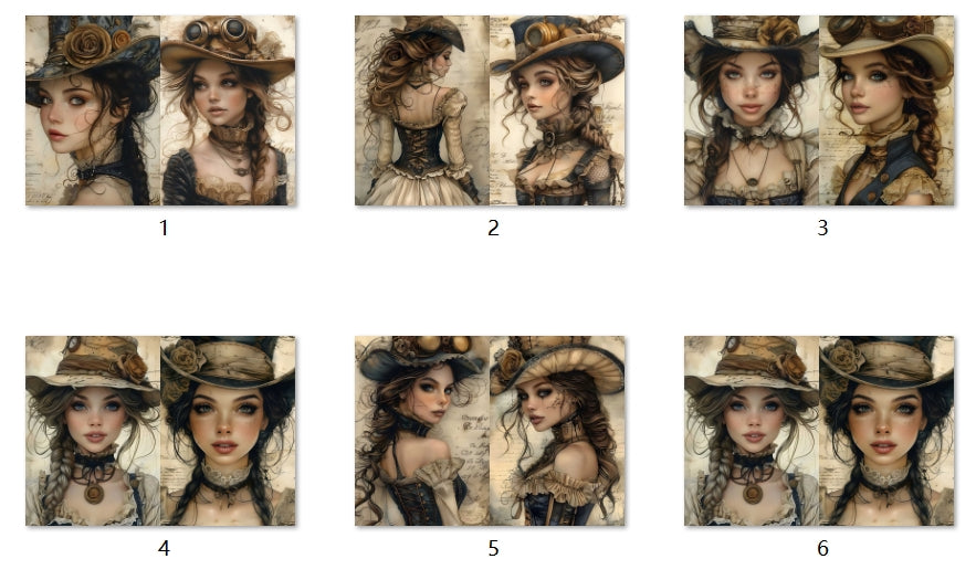 B274-B283 background paper B279 6pcs (A5 size)