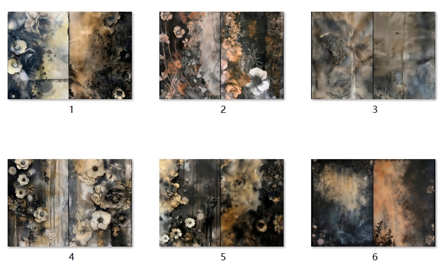 B274-B283 background paper B280 6pcs (A5 size)