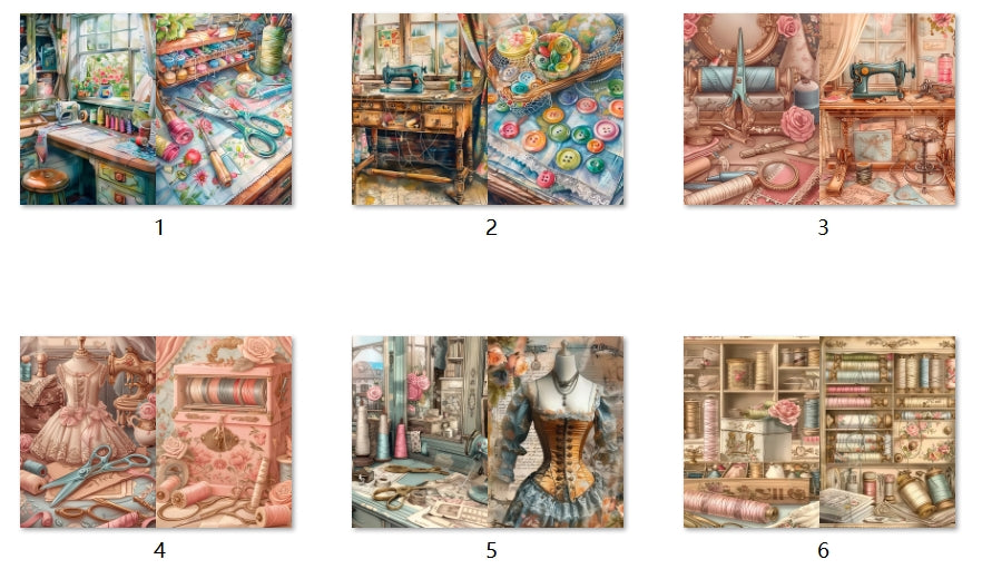 B274-B283 background paper B281 6pcs (A5 size)