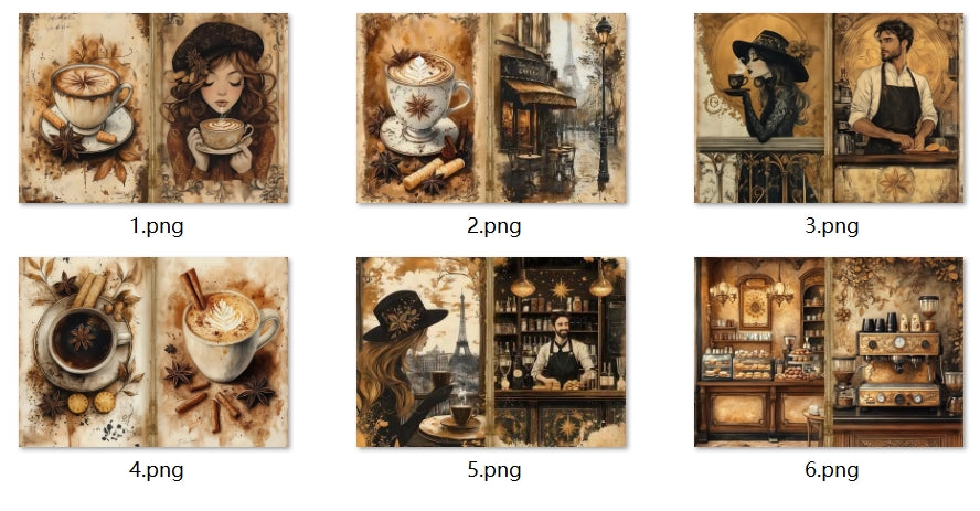 B274-B283 background paper B283 6pcs (A5 size)