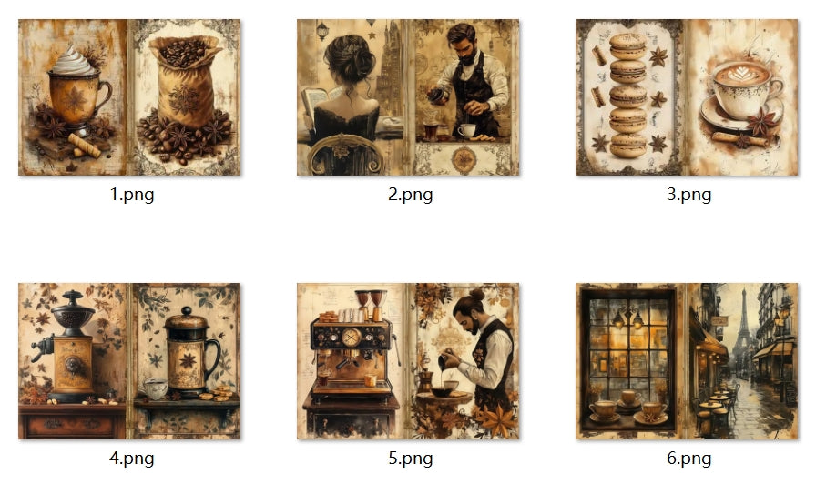 B284-B293 background paper B284 6pcs (A5 size)