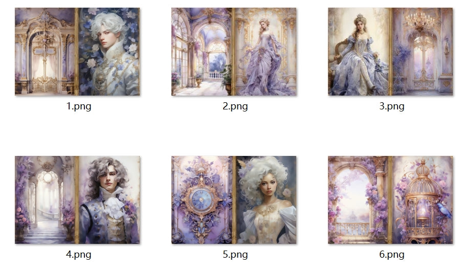 B284-B293 background paper B287 6pcs (A5 size)