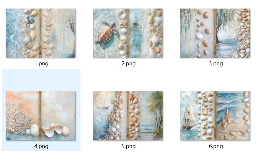 B294-B303 background paper B295 6pcs (A5 size)