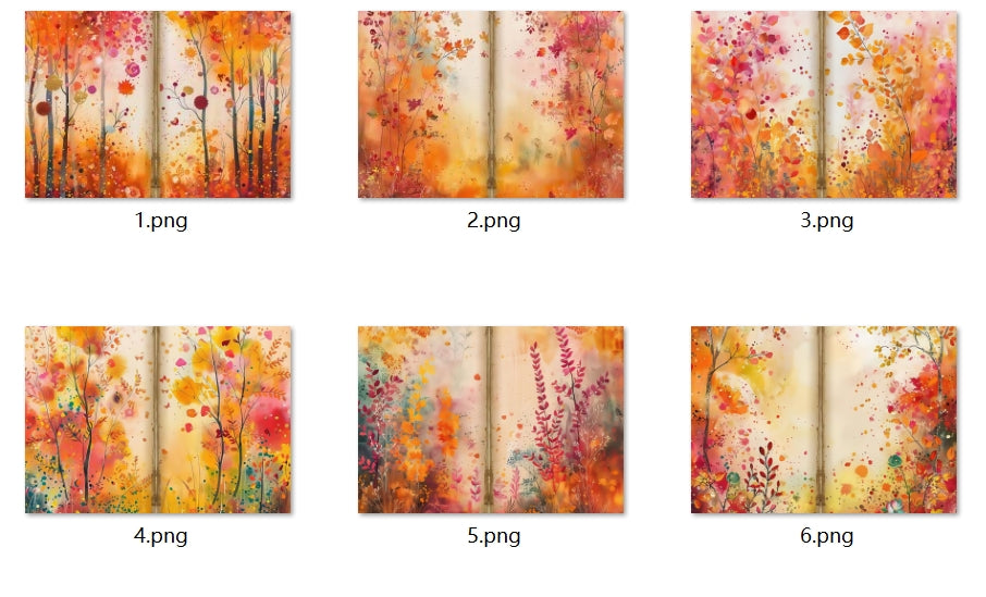 B294-B303 background paper B302 6pcs (A5 size)