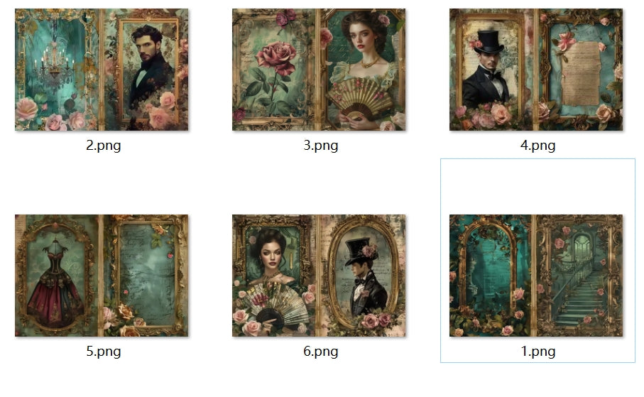 B304-B313 background paper B305 6pcs (A5 size)