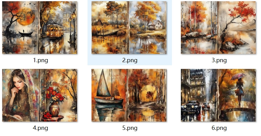 B304-B313 background paper B306 6pcs (A5 size)