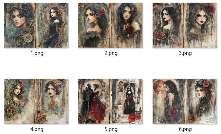 B304-B313 background paper B307 6pcs (A5 size)