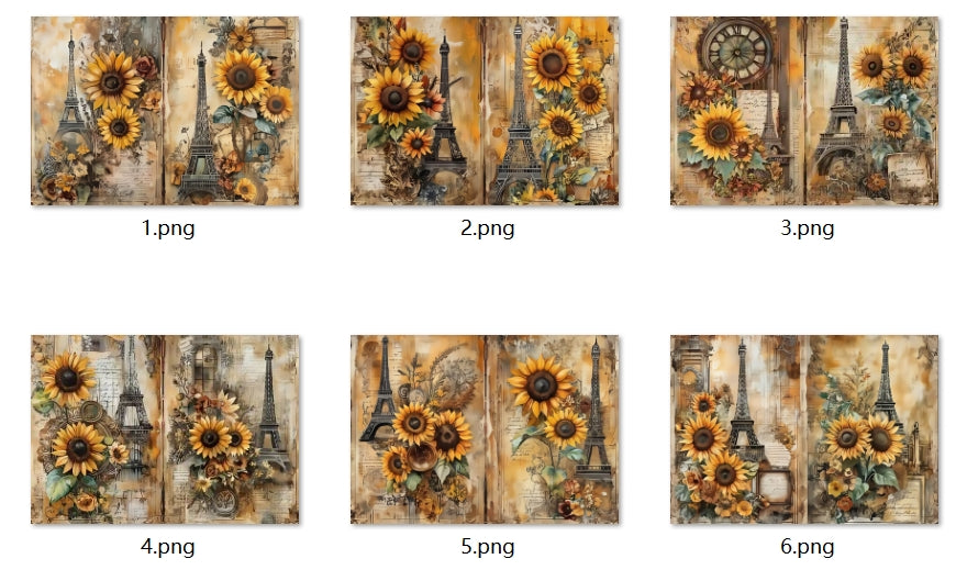 B304-B313 background paper B309 6pcs (A5 size)