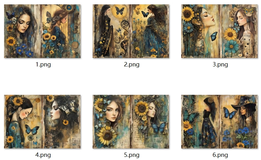 B304-B313 background paper B310 6pcs (A5 size)