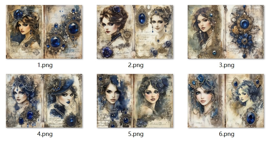 B304-B313 background paper B311 6pcs (A5 size)