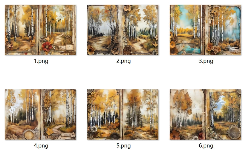 B304-B313 background paper B313 6pcs (A5 size)