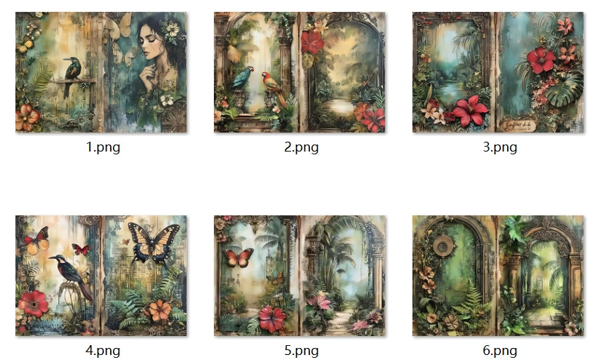 B314-B323 background paper B314 6pcs (A5 size)