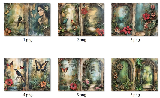 B314-B323 background paper B314 6pcs (A5 size)