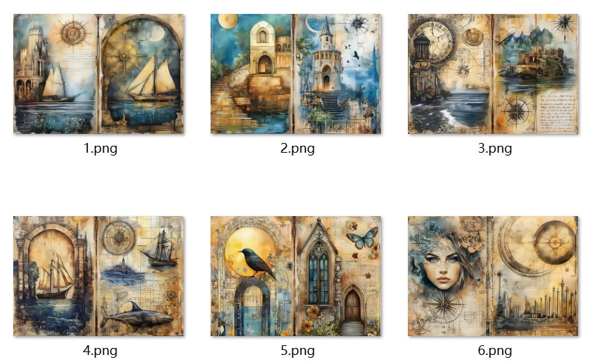 B314-B323 background paper B315 6pcs (A5 size)