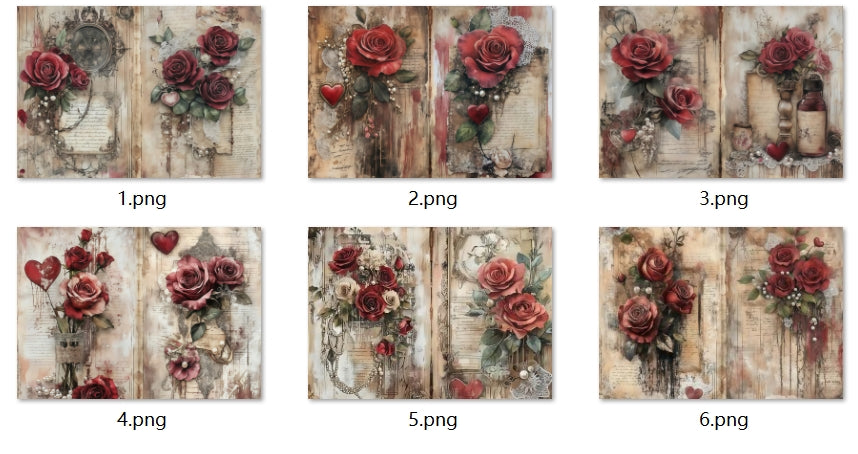 B314-B323 background paper B316 6pcs (A5 size)