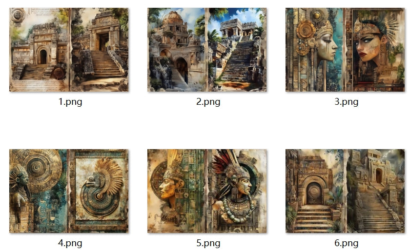 B314-B323 background paper B317 6pcs (A5 size)