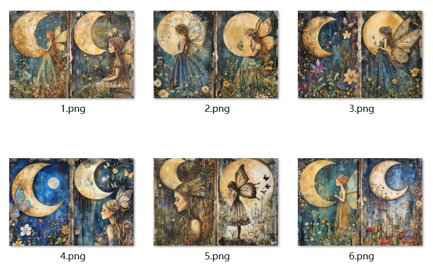 B314-B323 background paper B321 6pcs (A5 size)