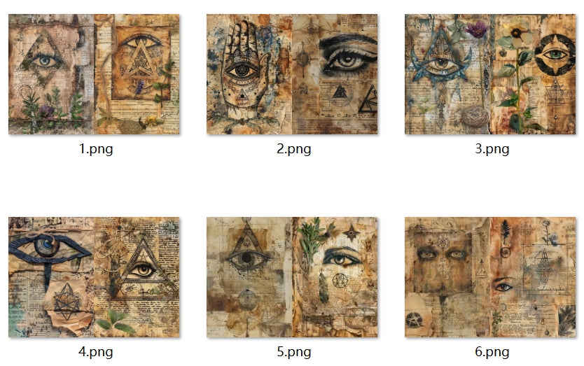 B324-B333 background paper B327 6pcs (A5 size)