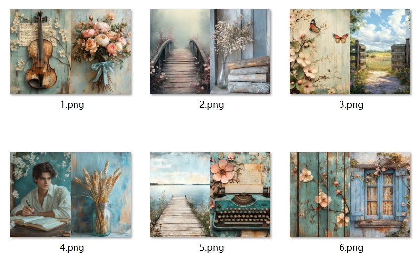 B324-B333 background paper B329 6pcs (A5 size)