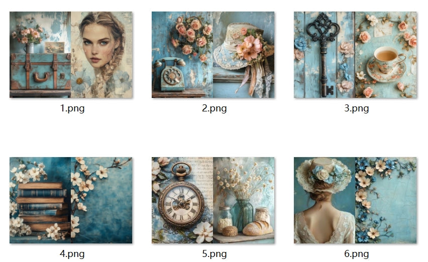 B324-B333 background paper B330 6pcs (A5 size)