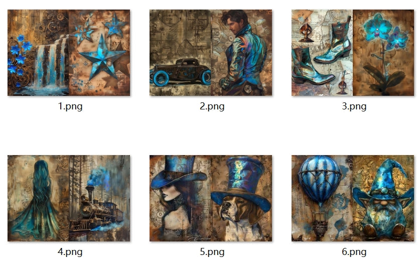 B324-B333 background paper B331 6pcs (A5 size)