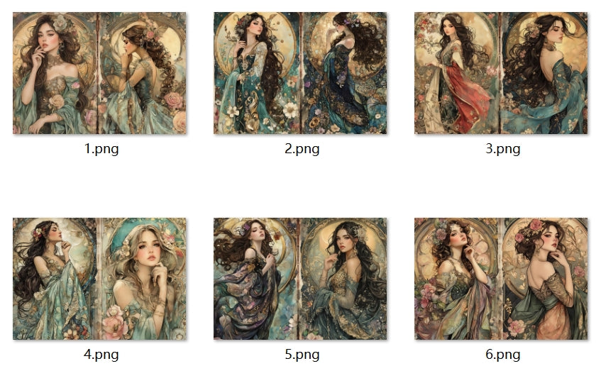 B324-B333 background paper B333 6pcs (A5 size)