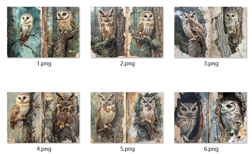 B334-B343 background paper B337 6pcs (A5 size)