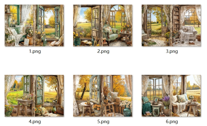 B334-B343 background paper B338 6pcs (A5 size)