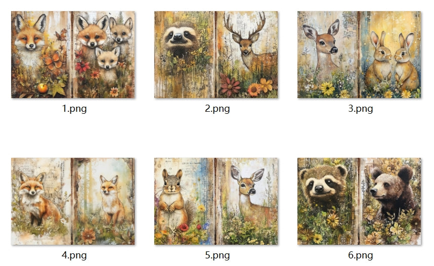 B344-B353 background paper B346 6pcs (A5 size)