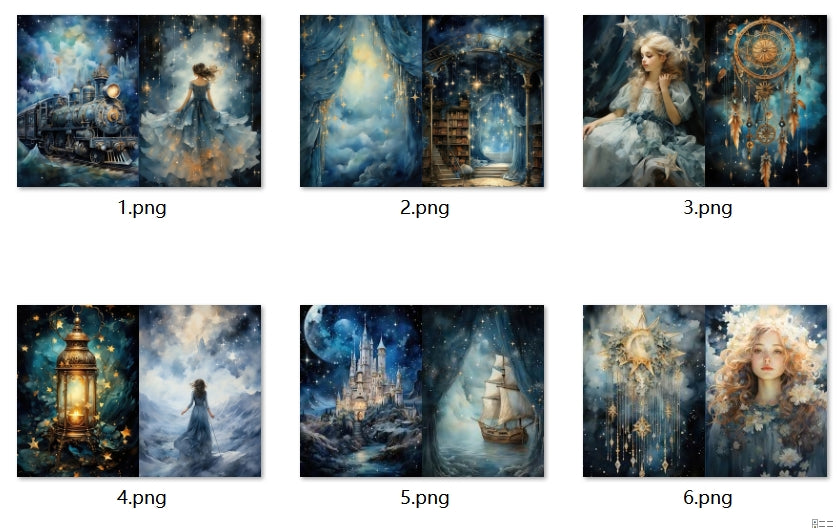 B354-B363 background paper B355 6pcs (A5 size)