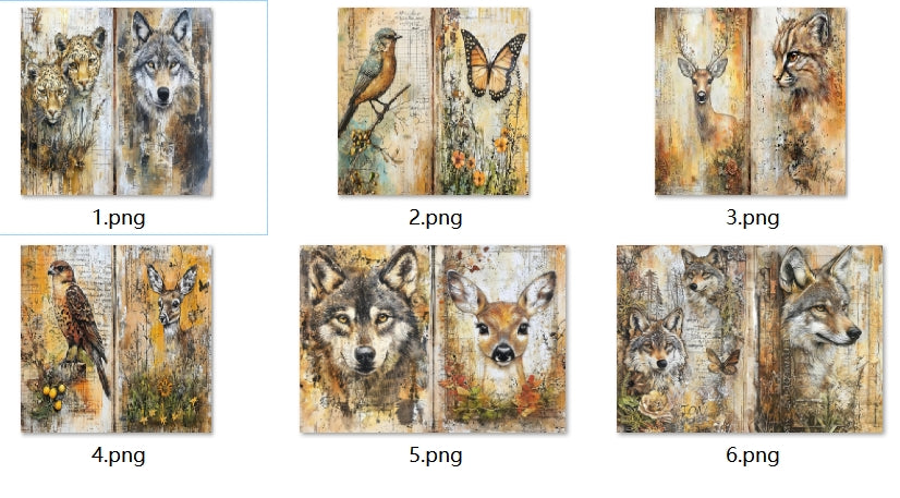 B354-B363 background paper B362 6pcs (A5 size)