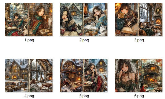 B364-B373 background paper B364 6pcs (A5 size)