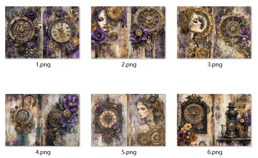 B364-B373 background paper B365 6pcs (A5 size)