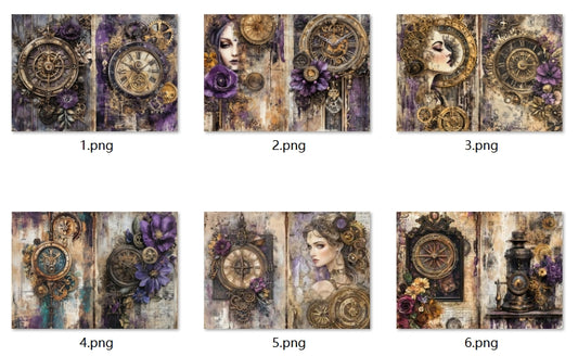 B364-B373 background paper B365 6pcs (A5 size)