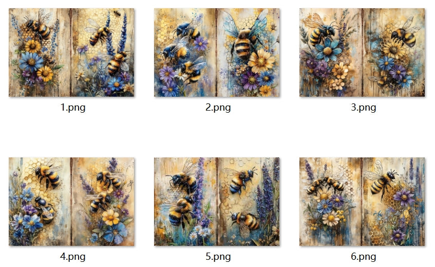 B364-B373 background paper B367 6pcs (A5 size)