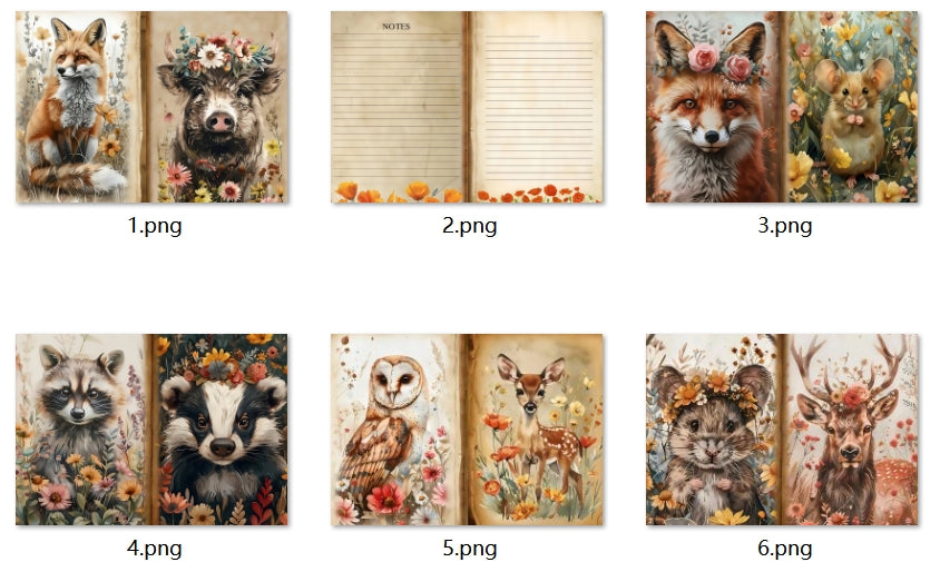 B364-B373 background paper B370 6pcs (A5 size)