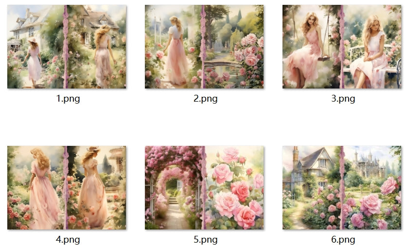 B364-B373 background paper B371 6pcs (A5 size)