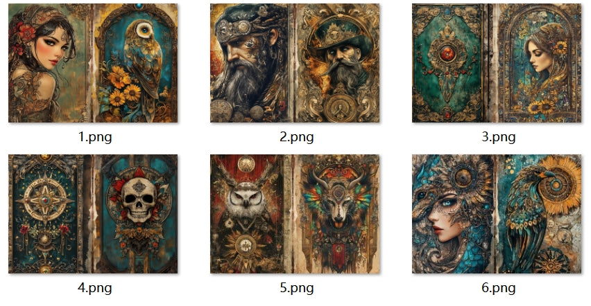 B364-B373 background paper B372 6pcs (A5 size)