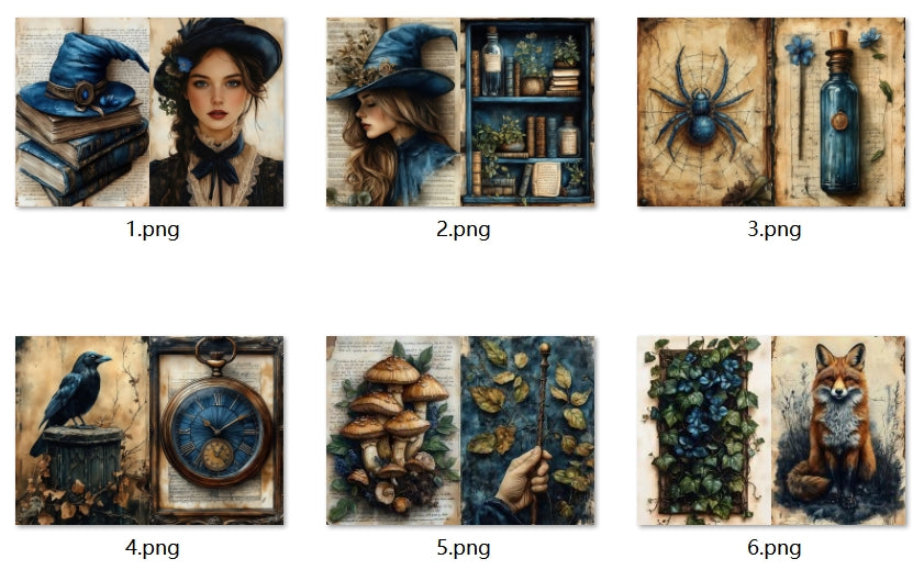 B374-B383 background paper B378 6pcs (A5 size)