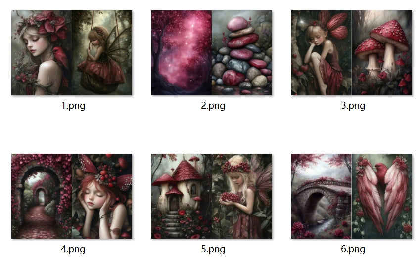 B374-B383 background paper B383 6pcs (A5 size)