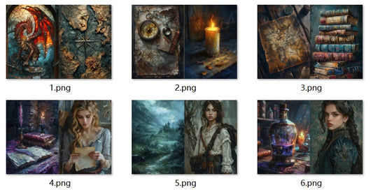 B384-B393 background paper B384 6pcs (A5 size)