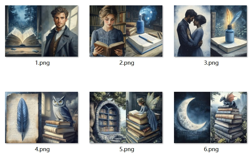 B384-B393 background paper B386 6pcs (A5 size)