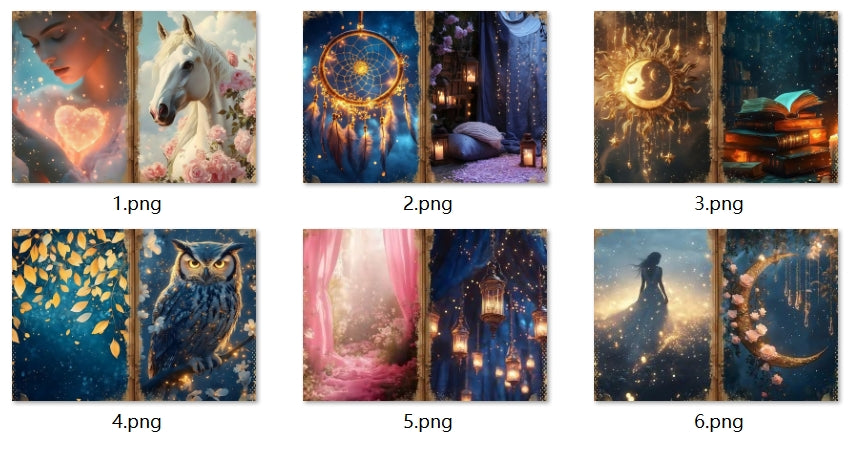 B384-B393 background paper B389 6pcs (A5 size)