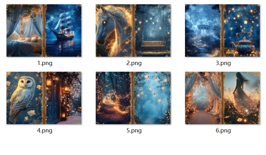 B384-B393 background paper B390 6pcs (A5 size)