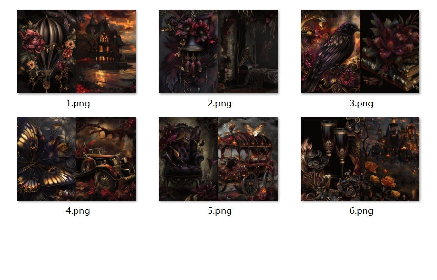 B394-B403 background paper B394 6pcs (A5 size)